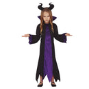 Disfraz devil fairy infantil niña con vestido y diadema