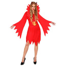 Disfraz diablesa para mujer en color rojo con vestido y cinturón para Halloween