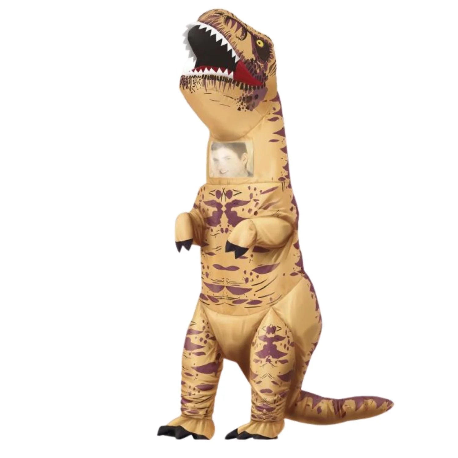 Disfraz de dinosaurio rex hinchable adulto con ventilador