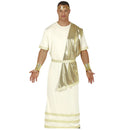 Disfraz romano para hombre con túnica blanca, capa y cinturón estilo histórico para Carnaval