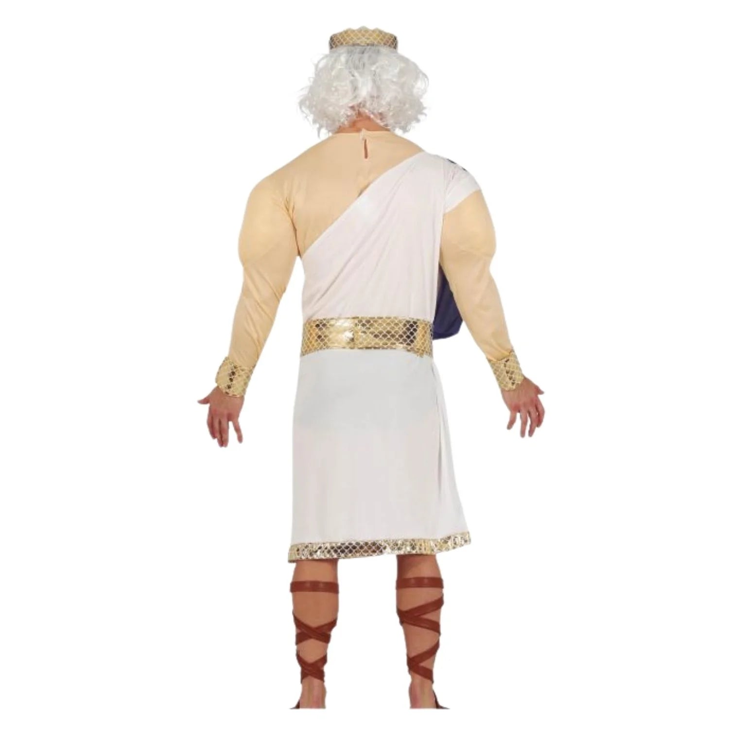 Hombre con disfraz Poseidón adulto inspirado en la mitología griega