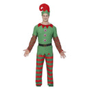 Disfraz Elfo adultos con cinturón, gorro, pantalón y camiseta para Navidad
