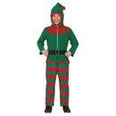 Disfraz elfo pijama adulto para Navidad y fiestas navideñas