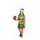 Disfraz de elfa de Navidad para niña con vestido, gorro y accesorios navideños