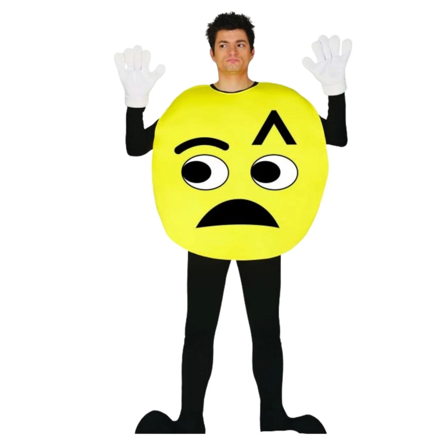 Persona con disfraz emoticono mix caras adulto para Carnaval
