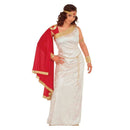 Disfraz de Emperatriz Romana talla XL para mujer con vestido, capa, muñequeras y cinta para la cabeza