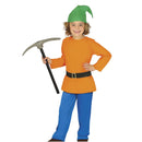 Disfraz de enanito del bosque infantil con gorro, casaca, pantalón y cinturón para Carnaval