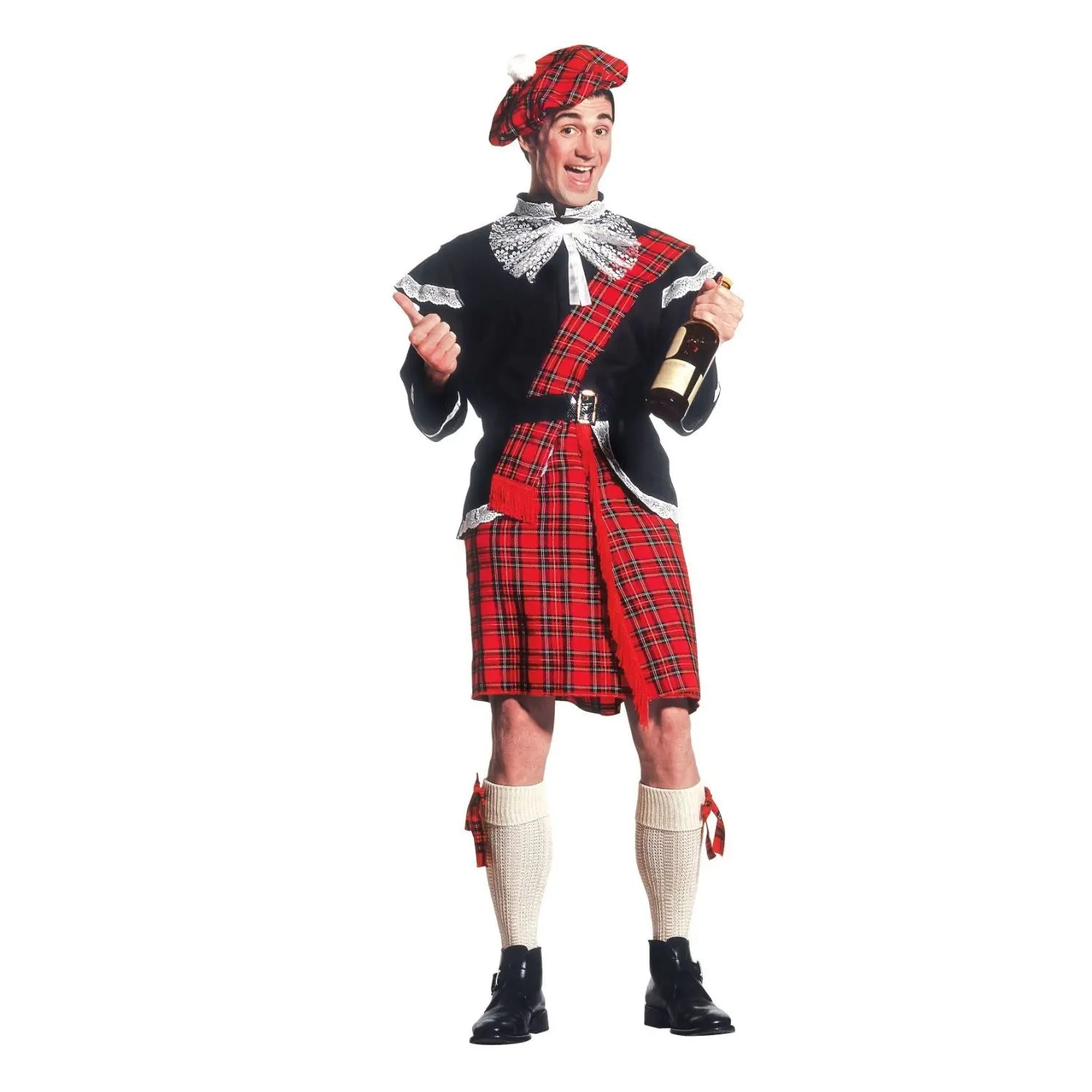 Disfraz de escocés para adulto inspirado en la vestimenta tradicional de Escocia