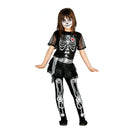 N
Disfraz esqueleto brillante niña con vestido y pantys para Halloween