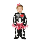Disfraz esqueleto con tutu para bebé con vestido y diadema para Halloween