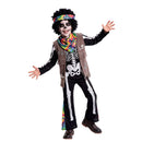 Niño con disfraz de esqueleto hippie infantil unisex para Halloween