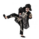 Disfraz esqueleto mejicano para niño con sombrero negro para Halloween