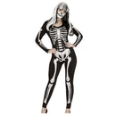 Disfraz de esqueleto mujer con mono completo para Halloween