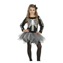 Disfraz esqueleto para niña con vestido de Halloween