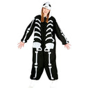 Disfraz esqueleto pijama adulto con mono y capucha