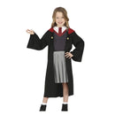 Disfraz estudiante de magia rojo infantil con túnica y corbata