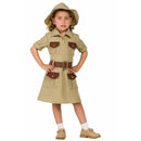 Disfraz de exploradora para niña con gorro, vestido y cinturón ideal para Carnaval y fiestas escolares
