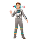 Disfraz space boy para niño en color gris metalizado estilo extraterrestre futurista