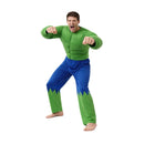 Disfraz Forzudo Verde para adulto con camiseta musculosa y pantalón