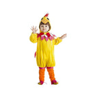 Disfraz de gallina para niña con mono, cuello y cabeza divertido para Carnaval