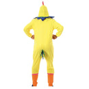 Persona con disfraz gallo multicolor para Carnaval y fiestas temáticas