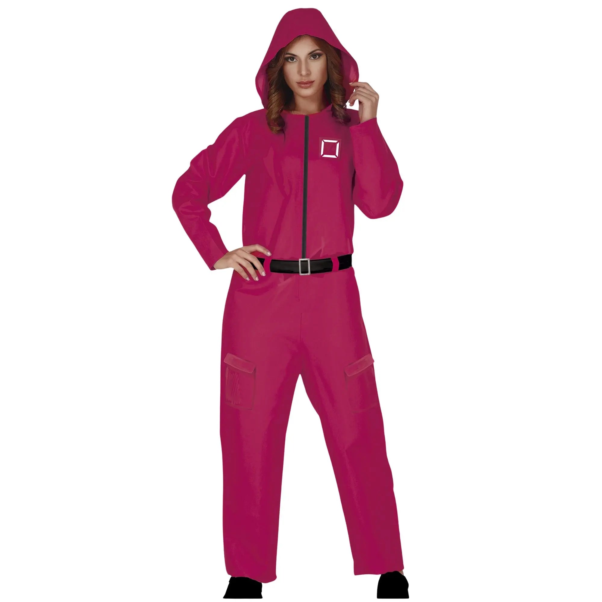 Disfraz gamer para mujer con mono y capucha estilo videojuego ideal para Carnaval y fiestas temáticas
