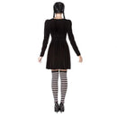 Disfraz mujer estilo familia addams para Halloween y fiestas