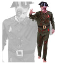 Disfraz Guardia Civil Zombie adulto para Halloween con camisa y pantalón ensangrentados