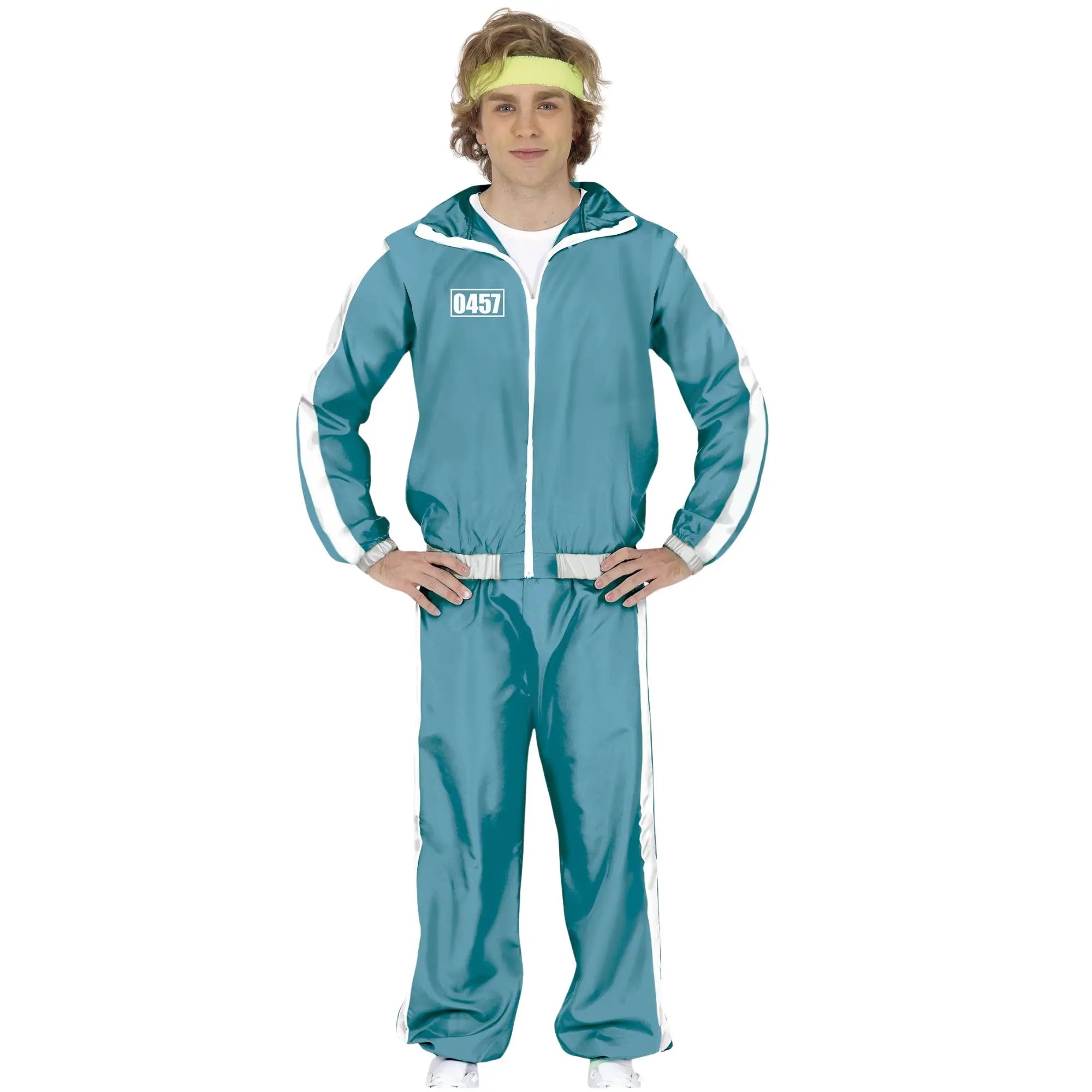 Disfraz de participante del Juego del Calamar para adulto con chaqueta y pantalón inspirado en serie de televisión