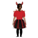 Niña con disfraz de diablilla infantil para Halloween