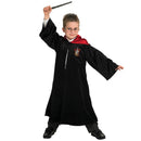 Niño con disfraz Harry Potter Deluxe de terciopelo negro y capucha roja