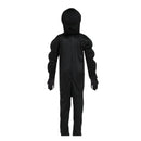 Niño con disfraz creepy hero infantil oscuro para fiesta