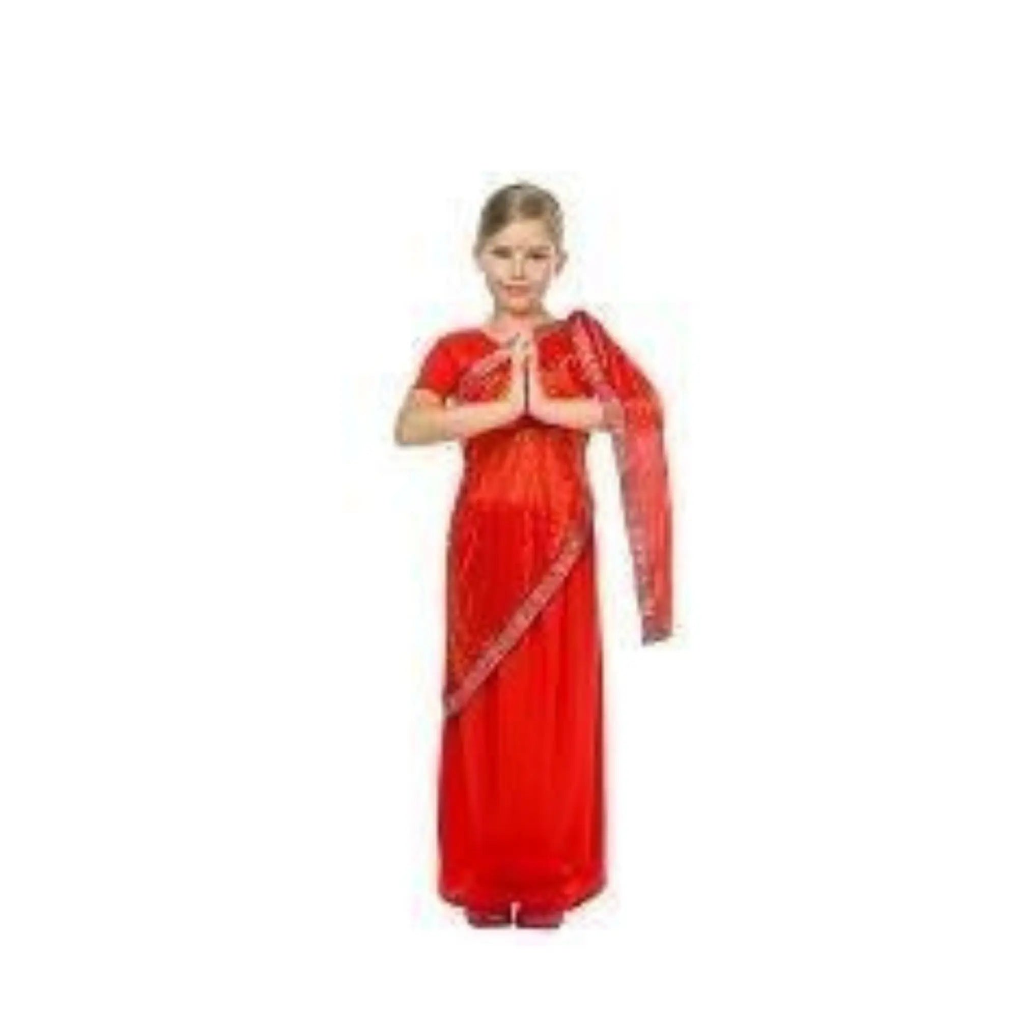 Disfraz de Bollywood para niña con top, falda y sari colorido ideal para Carnaval y fiestas temáticas