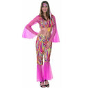 Disfraz de hippie para chica con top y pantalón