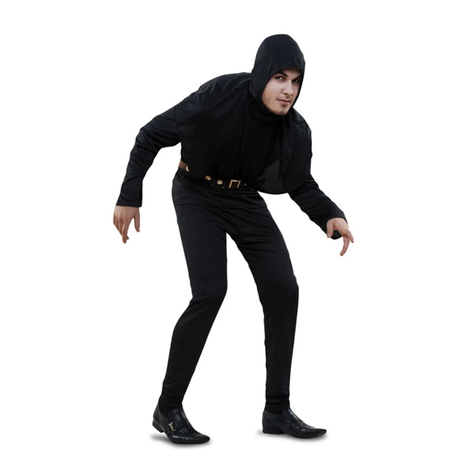 Disfraz Igor adulto negro con capucha para Halloween