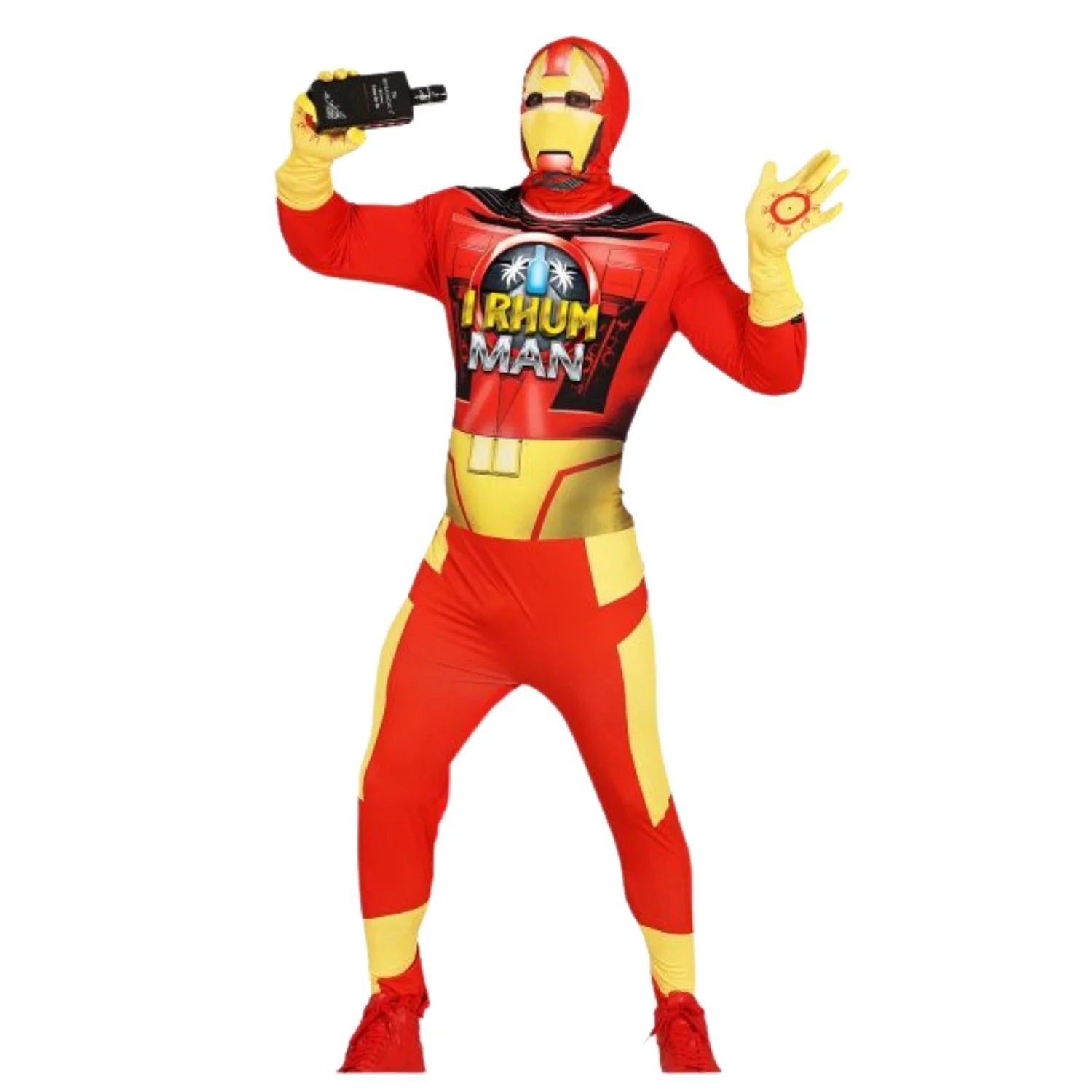 Disfraz Irhum Man con capucha y mono para Carnaval