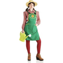 Disfraz de jardinera adulto con camisa, delantal y gorro para Carnaval