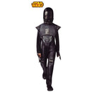 Disfraz K-2S0 infantil negro con mono estampado y máscara de robot galáctico