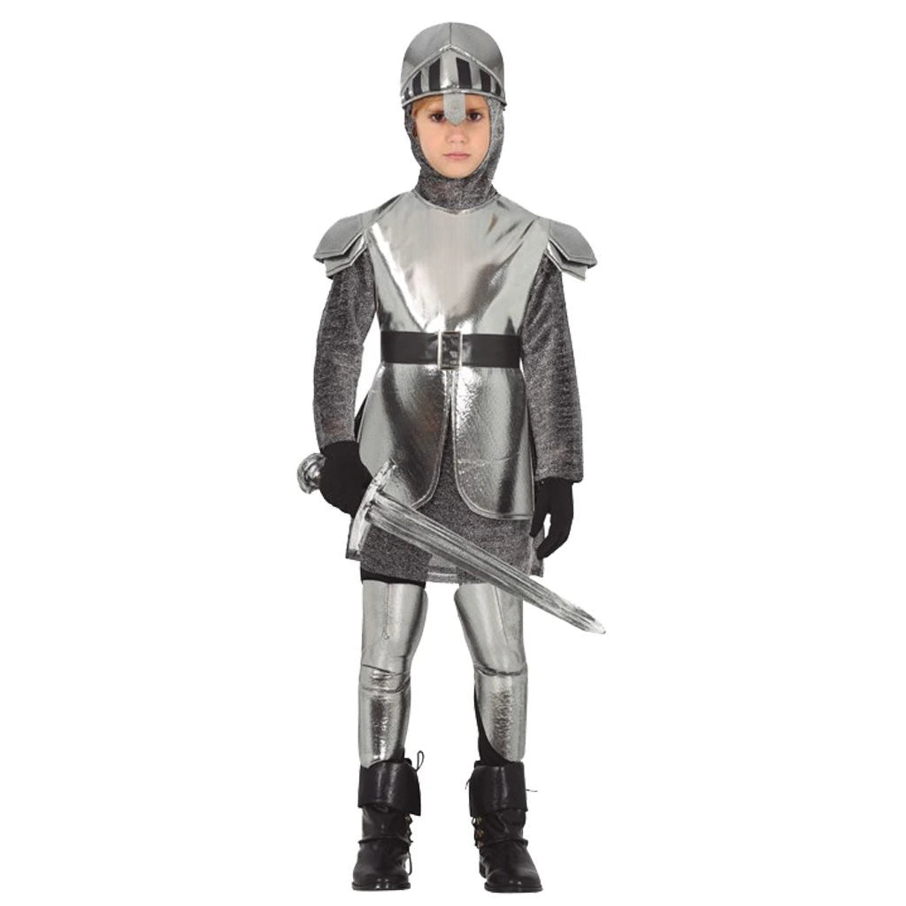 Disfraz knight infantil con túnica y armadura para niño