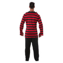 Hombre con disfraz Krueger para fiesta de terror