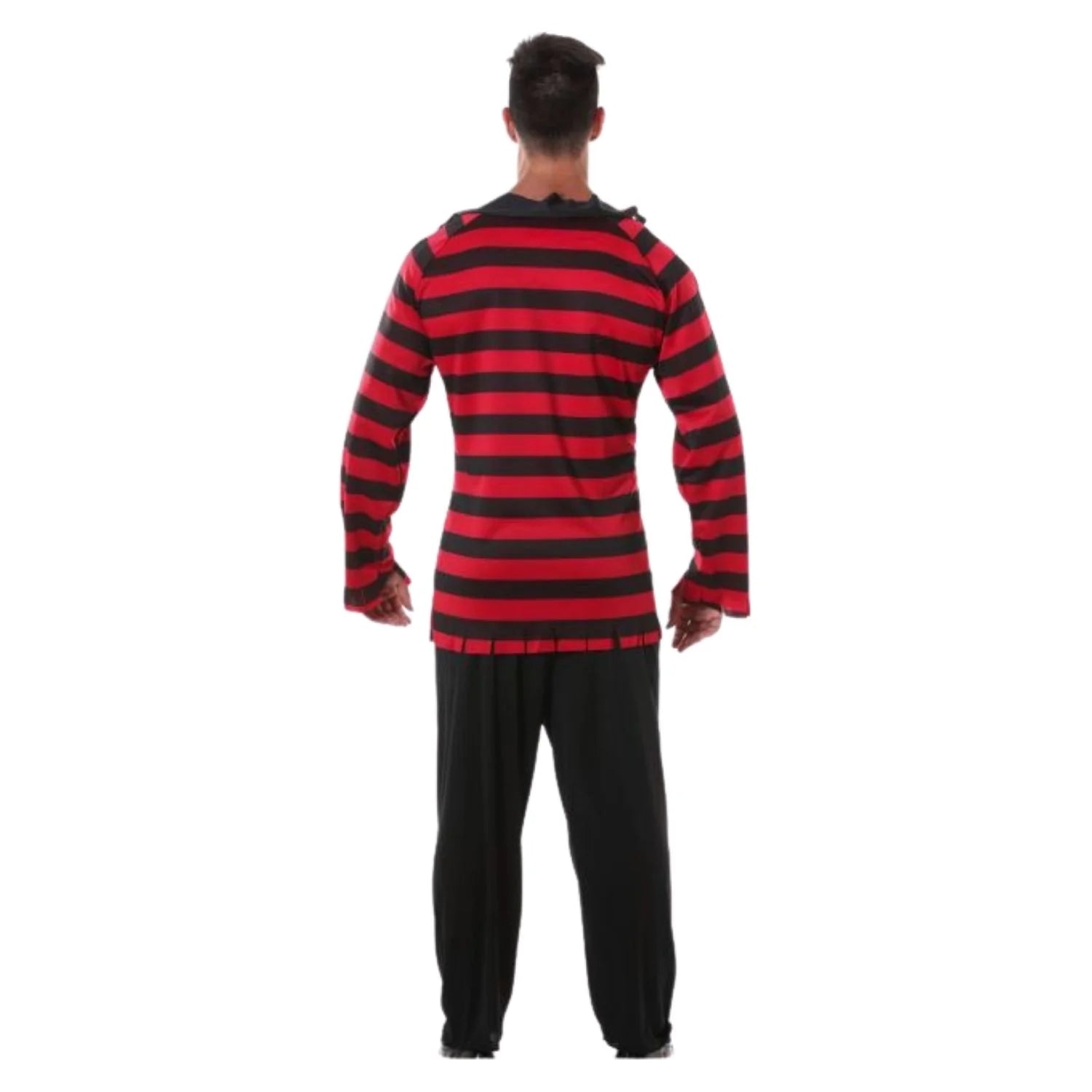 Hombre con disfraz Krueger para fiesta de terror