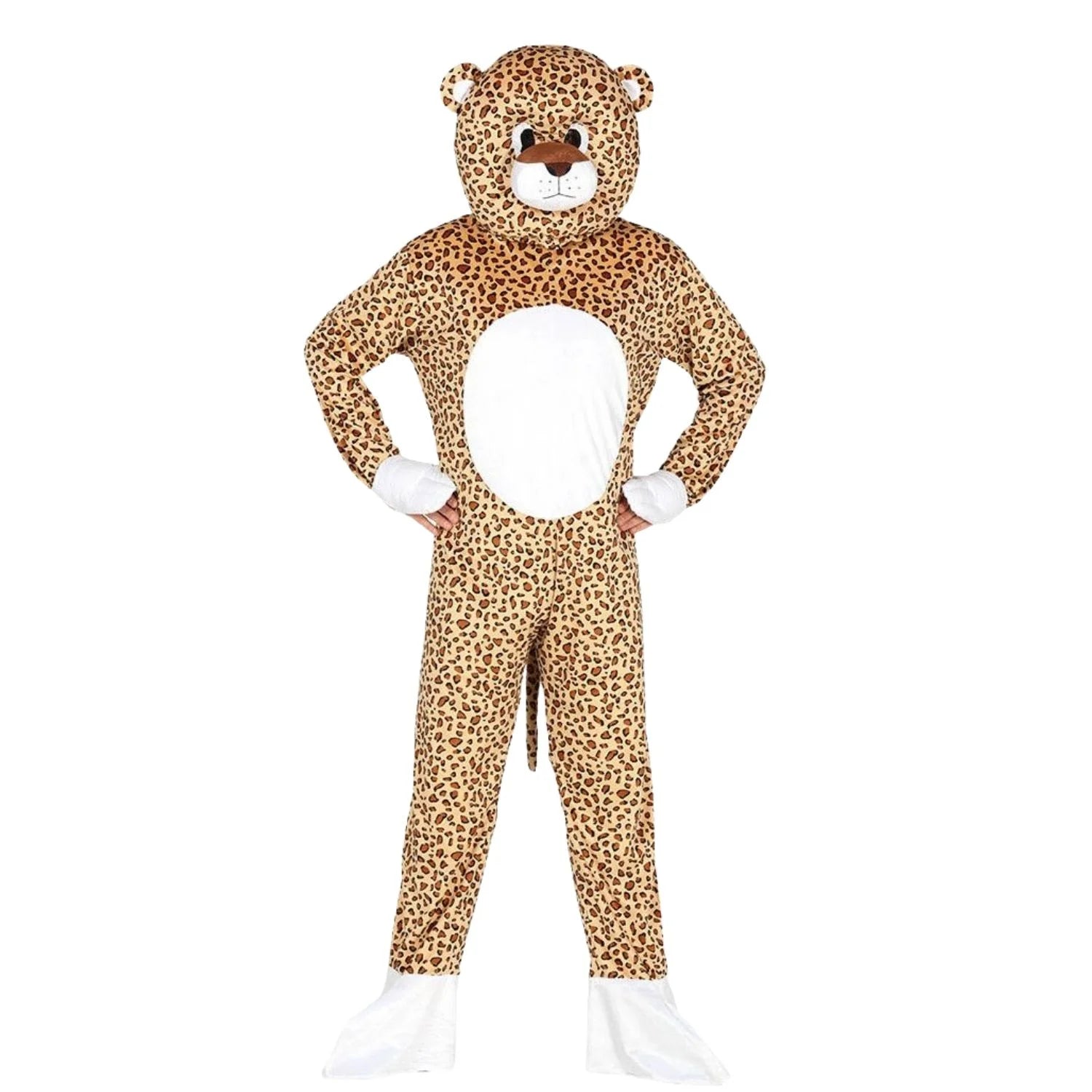 Disfraz Leopardo adulto con cabeza y mono completo