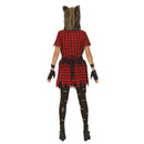 Mujer con disfraz lobo rebelde para Halloween y Carnaval