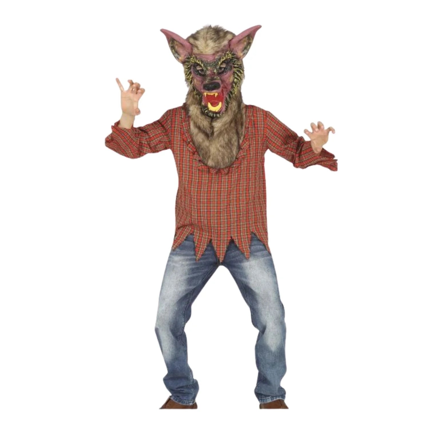 Disfraz lobo niño con camiseta y máscara