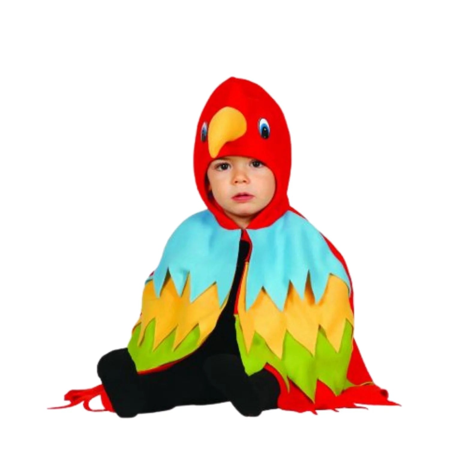 Disfraz Loro para bebe con capa y capucha