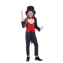 Disfraz de maga de lujo para niña con chaqué elegante, chaleco con camisa y pantalones