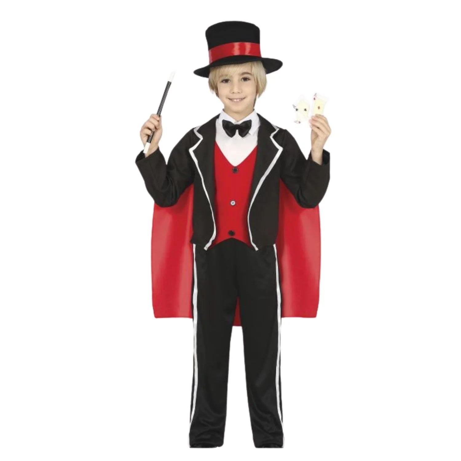 Disfraz de mago para niño con capa sombrero y traje completo