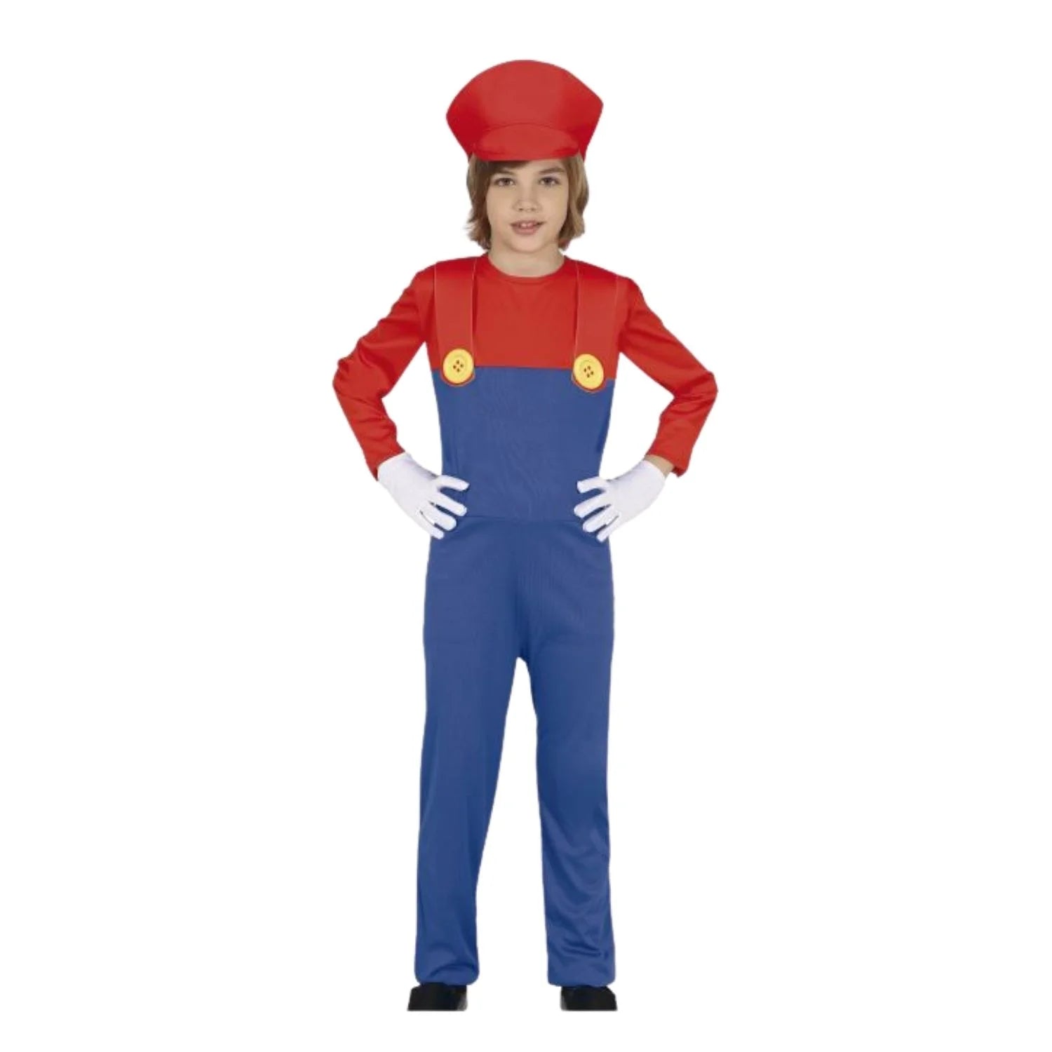 Disfraz maquinista infantil con gorro y mono para Carnaval