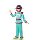 Disfraz de marciano turquesa para niño con diadema, camisa y pantalón en color azul extraterrestre