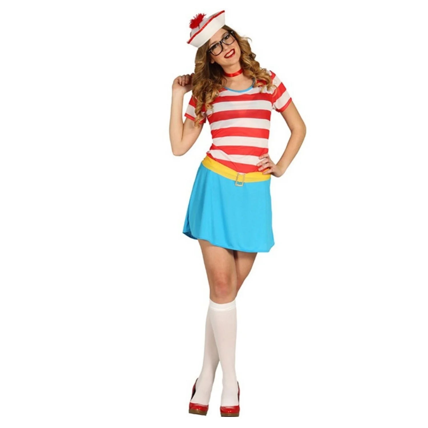 Disfraz marinera adulta inspirado en Wally con vestido y cinturón
